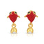 Red koi stud earrings sterling silver