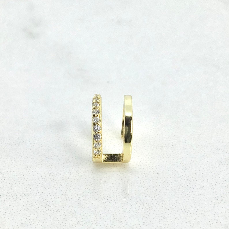 Double bend ear cuff sterling silver