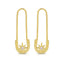 Safety pin earrings sterling silver