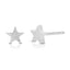 Sterling Silver Cute Dainty Tiny 3 D Star Stud Earrings