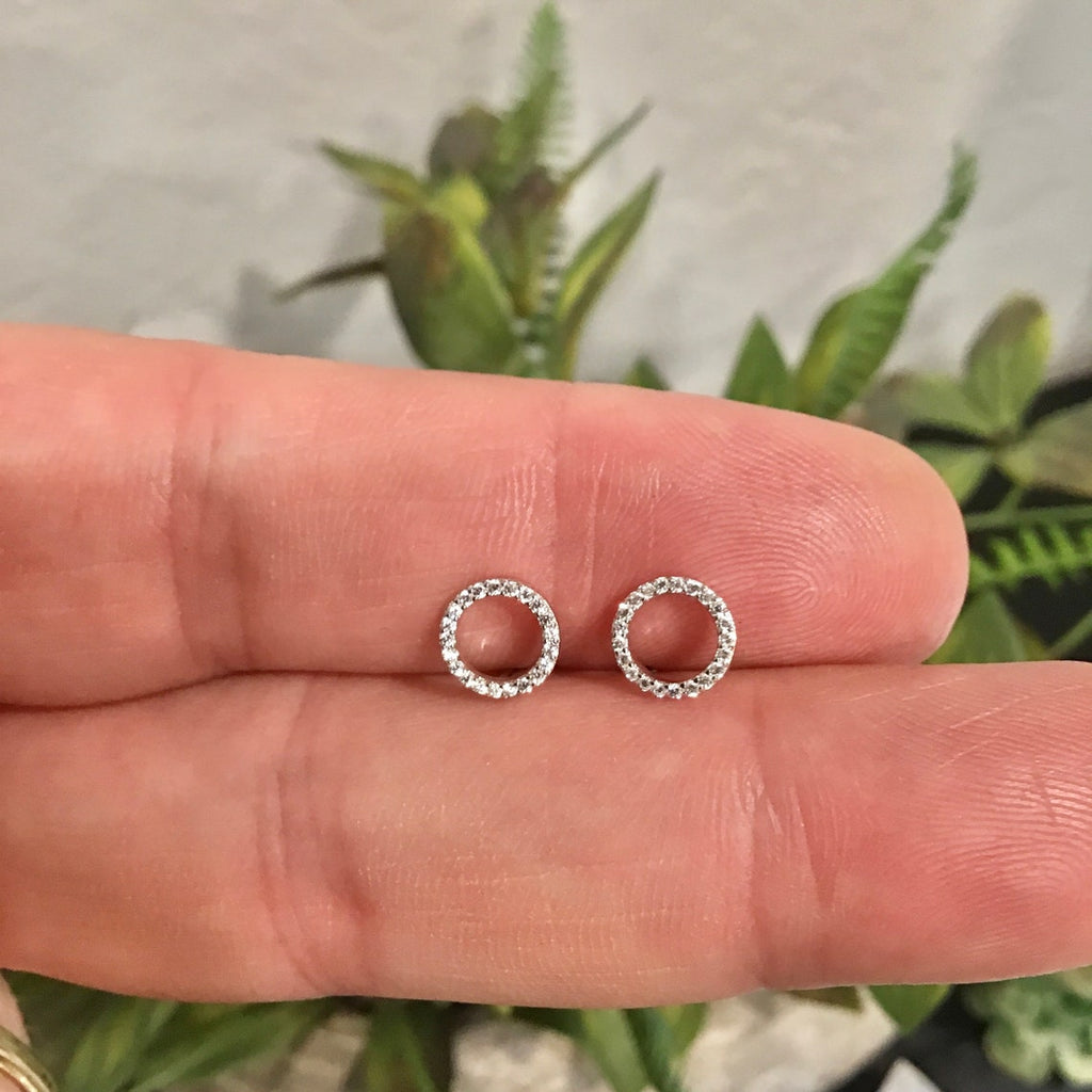 O Stud Earring,Circle Earring,Minimalist O Stud
