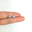 Snowflake stud earring sterling silver