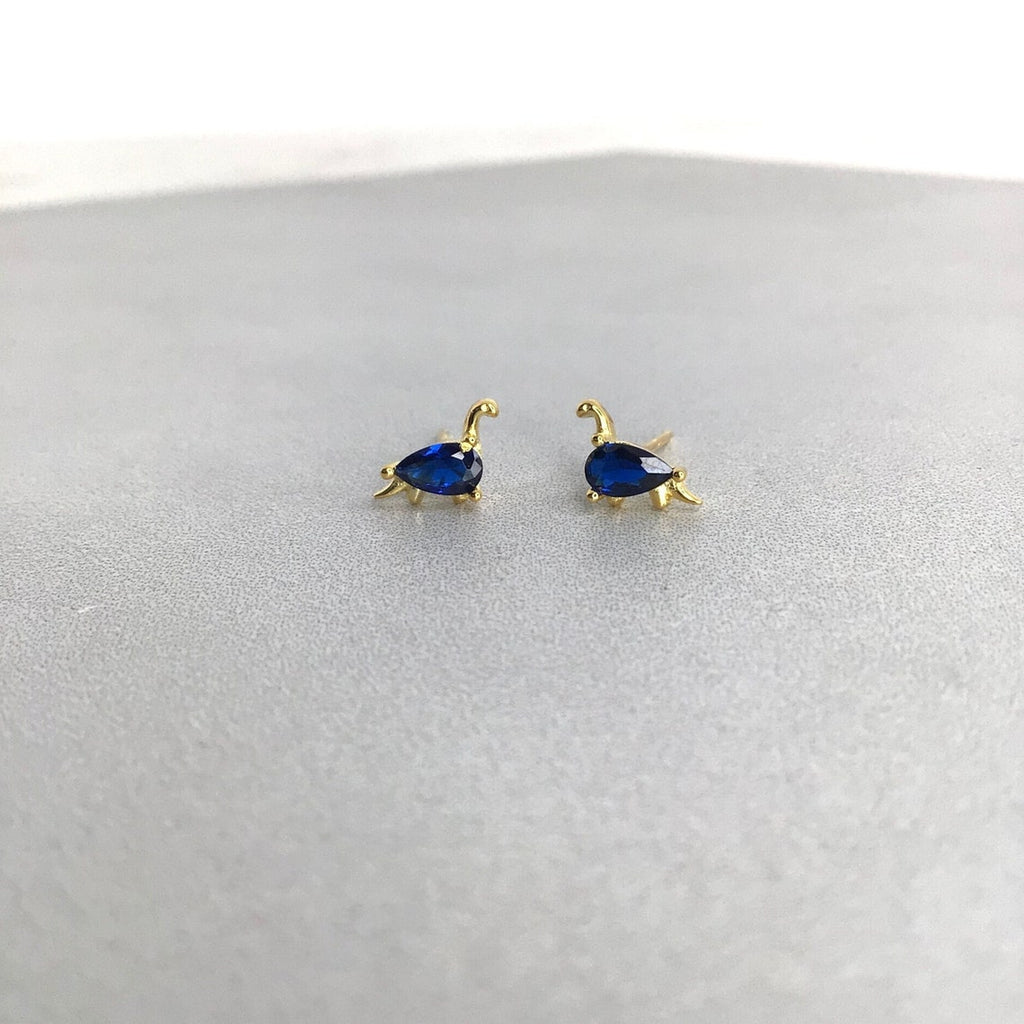 Dinosaur stud earrings sterling silver