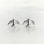 Bird stud earrings sterling silver
