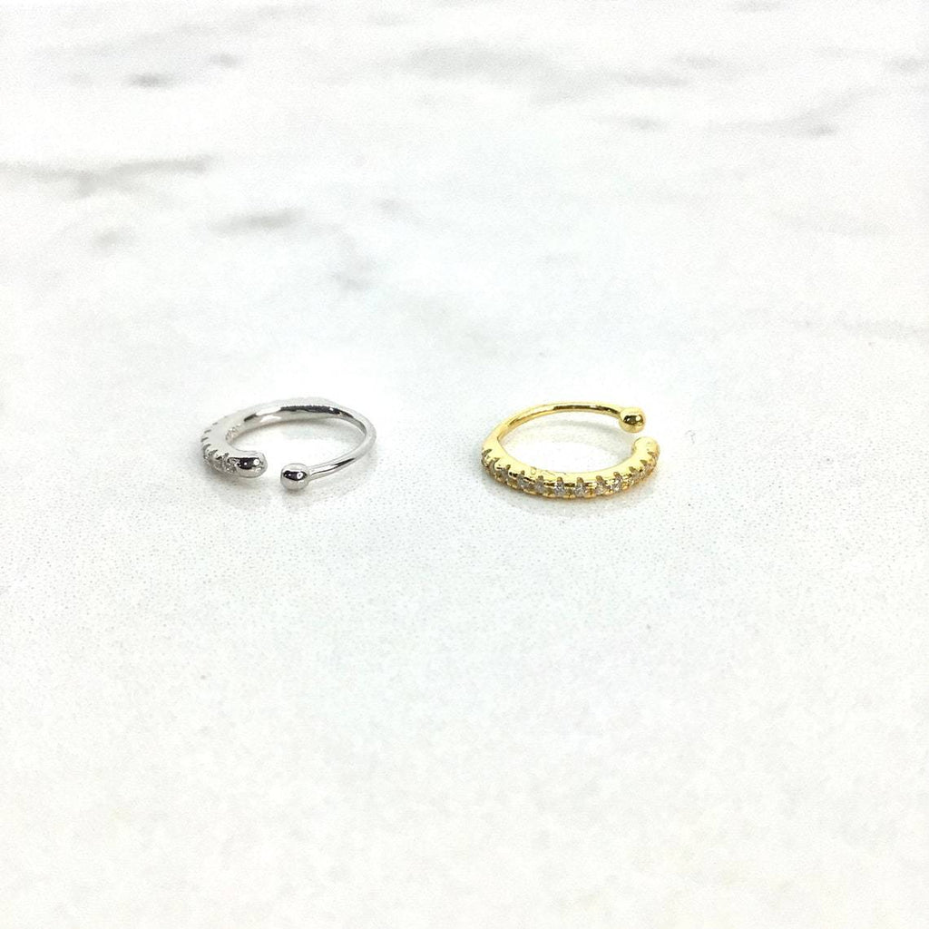 Tiny ear cuff sterling silver