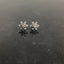 Snowflake stud earring sterling silver