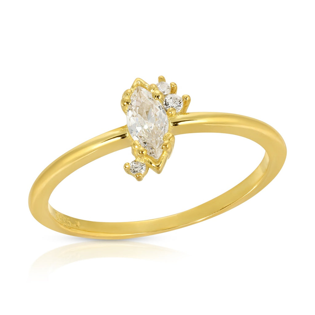 Baguette diamond simulant ring