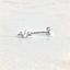 Tiny opal stud earring sterling silver
