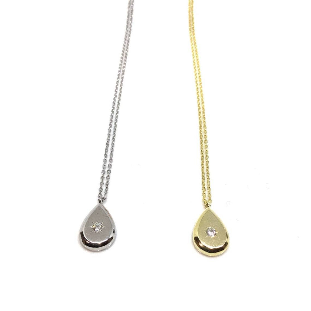 Tear Drop Polar Necklace in Sterling Silver