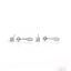 Ear jacket stud earring sterling silver