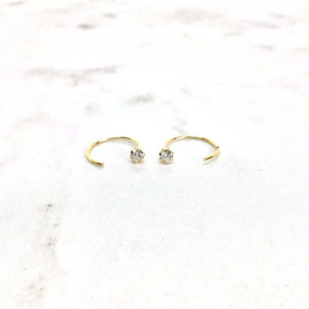 Open hoop earring sterling silver