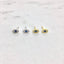 Tiny evil eye stud earring sterling silver