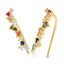 Rainbow ear climbers sterling silver