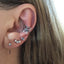 Open hoop earring sterling silver