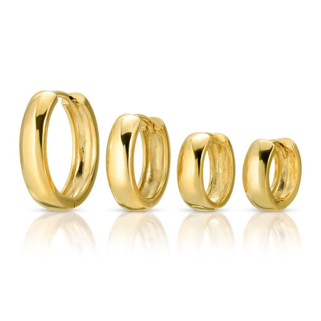 925 Sterling Silver Rounded Hoop Earrings