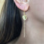 Leaf threader sterling silver, Monstera thread earring