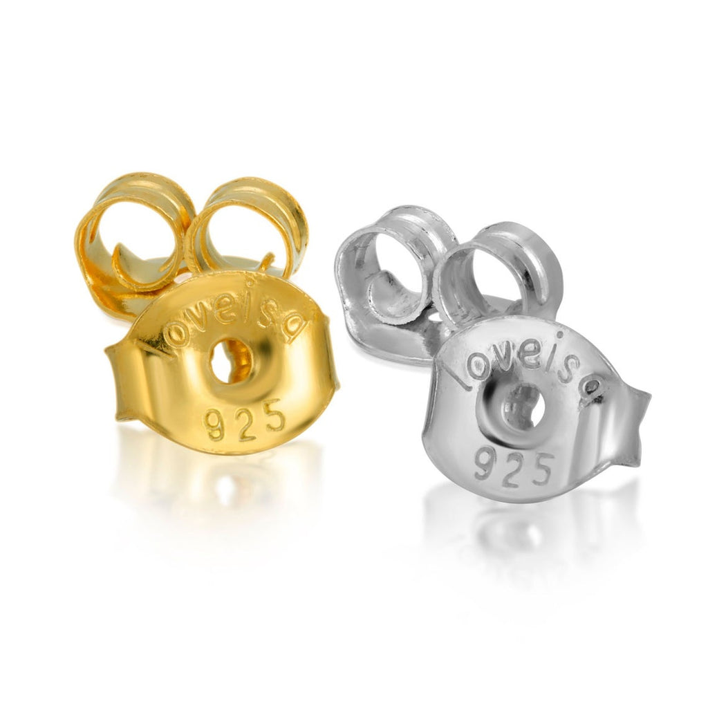 Baguette Stud Earring in Sterling Silver