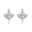 Ballerina Dancer .925 Sterling Silver Stud Earring