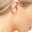 Bezel Drop Small Hoop Earrings