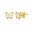 Butterfly stud earring sterling silver