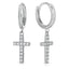 Cross Dangle Hoop Earring