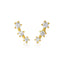 Ear climber stud earrings in sterling silver