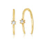 Tiny semi Hoop Earring in Sterling Silver