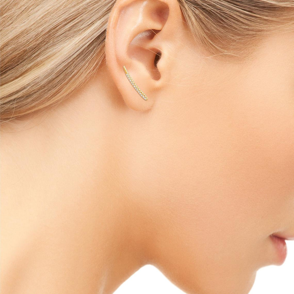 Ear Crawler In Sterling Silver