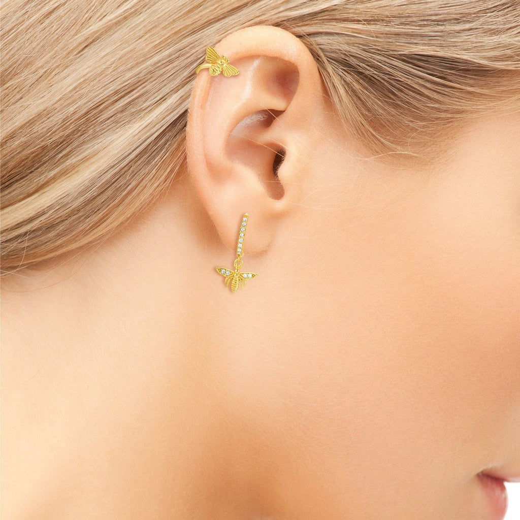 Ear Cuff Bee Sterling Silver