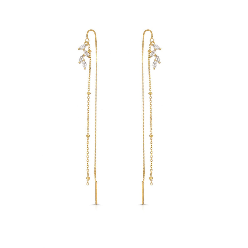 Ear Threader Olive Branch Sterling Silver