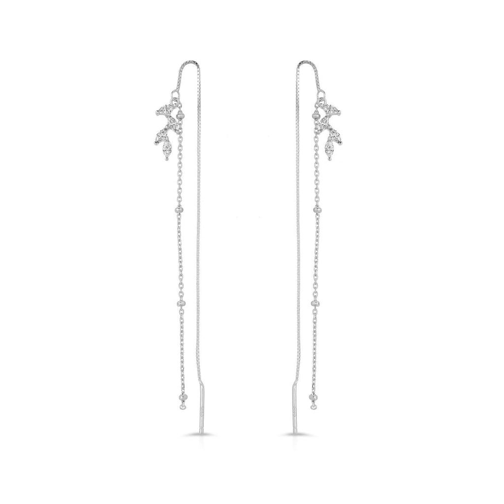 Ear Threader Olive Branch Sterling Silver