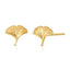 Ginkgo biloba stud earring