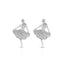 Graceful Ballerina Dancer Stud Earrings