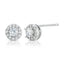 Halo Stud Earrings Sterling Silver