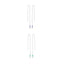 Sapphire baguette chain ear threader sterling silver