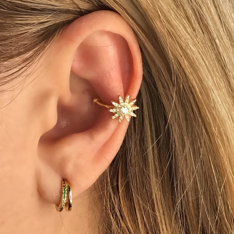 Flower Ear Cuff No Piercing