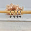 Onyx Flower Hoop Earring Sterling Silver