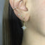 Sterling Silver North Star Hoop Earring