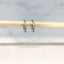 Tiny star hoop earring sterling silver