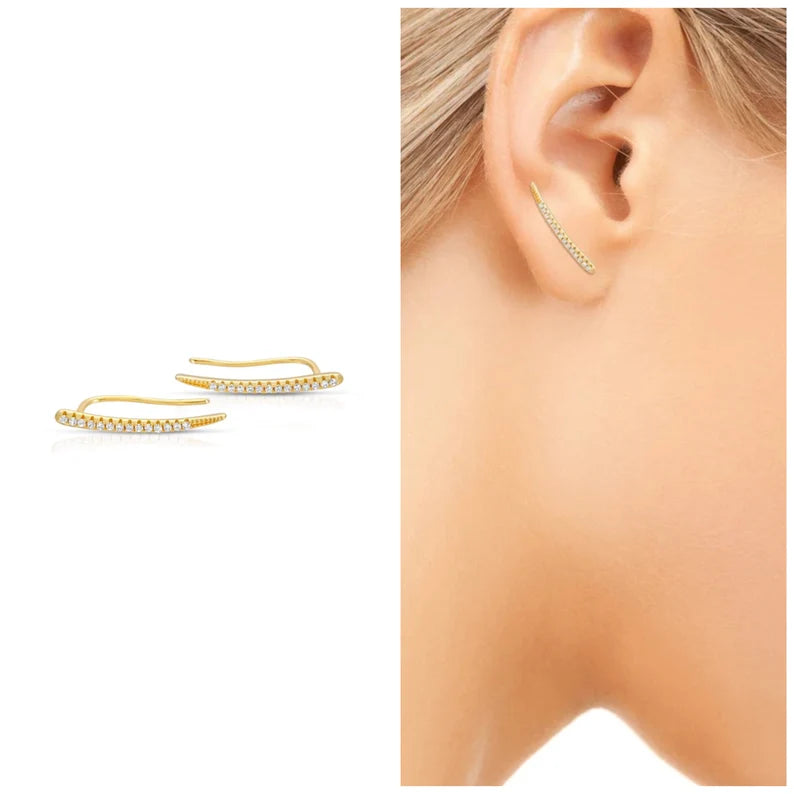 Ear Crawler In Sterling Silver