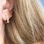 Baguette hoop earrings sterling silver