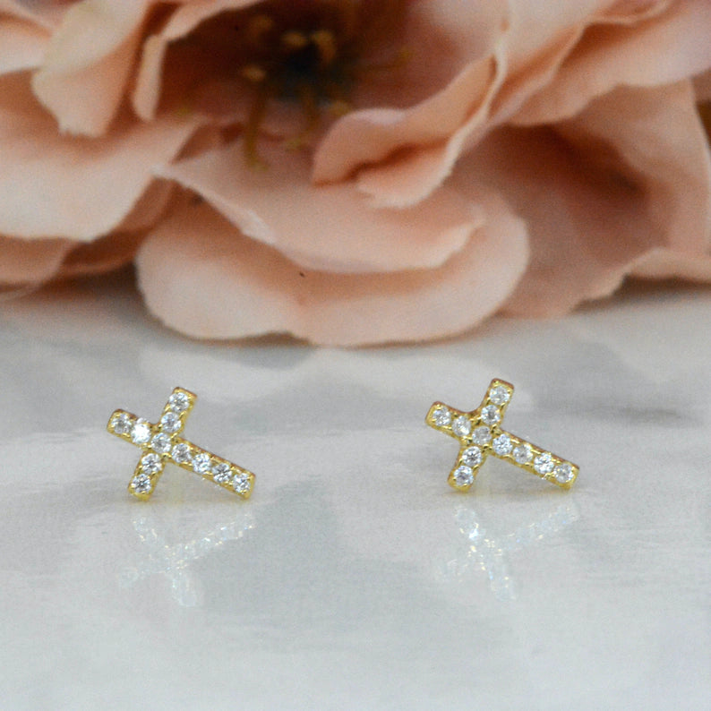 Cross Stud Earring