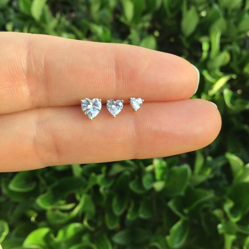 Crystal Heart Tragus Cartilage Stud earring