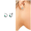 Dainty Lab Emerald Crescent Moon Earring