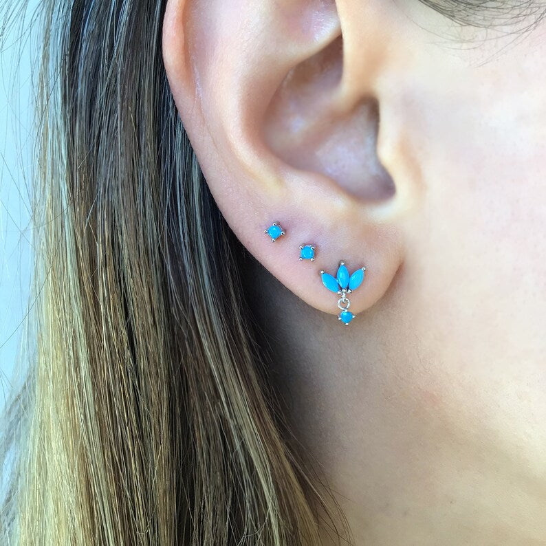 Marquise stud earrings