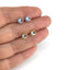 Moonstone sun stud earring sterling silver
