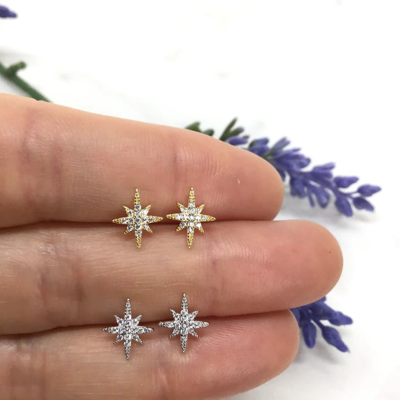 North Star Celestial Stud Earring