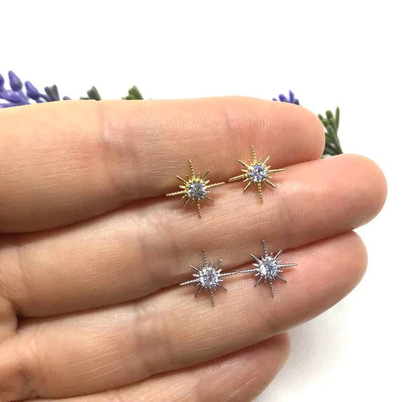 North Star Earring,Star Stud