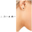 Onyx tiny triangle stud earring sterling silver