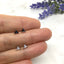 Onyx tiny triangle stud earring sterling silver